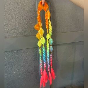 Rainbow Tie-In Braids for Music Festivals and Pride Parades